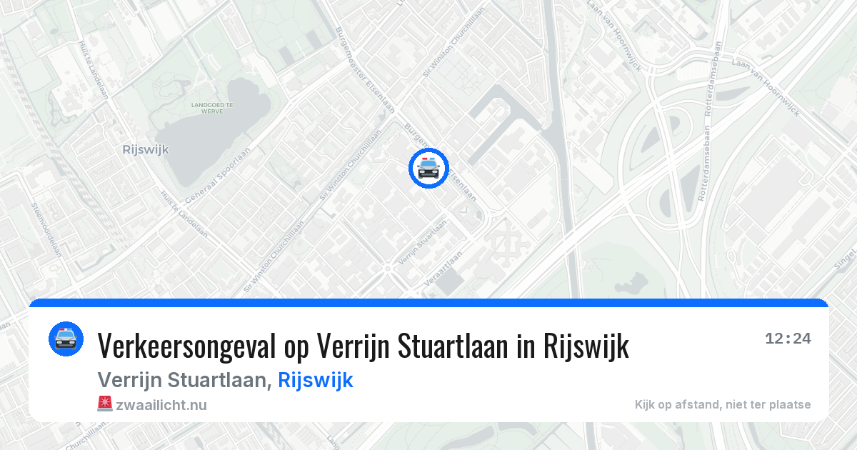 Verkeersongeval op Verrijn Stuartlaan in Rijswijk — 15 jul 2026