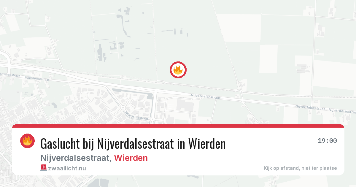 Gaslucht bij Nijverdalsestraat in Wierden — 22 mei 2026
