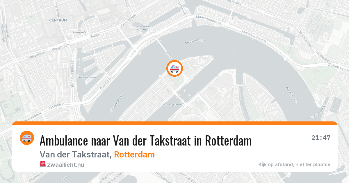 Ambulance naar Van der Takstraat in Rotterdam — 14 jul 2026