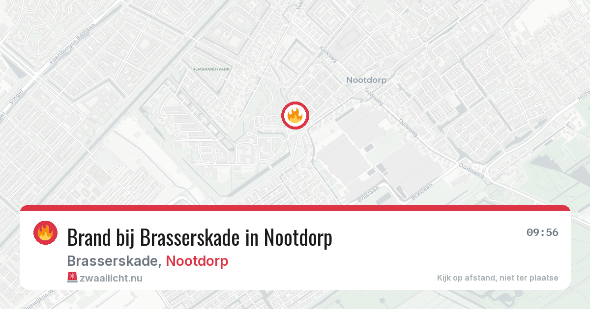 Brand bij Brasserskade in Nootdorp — 12 apr 2026