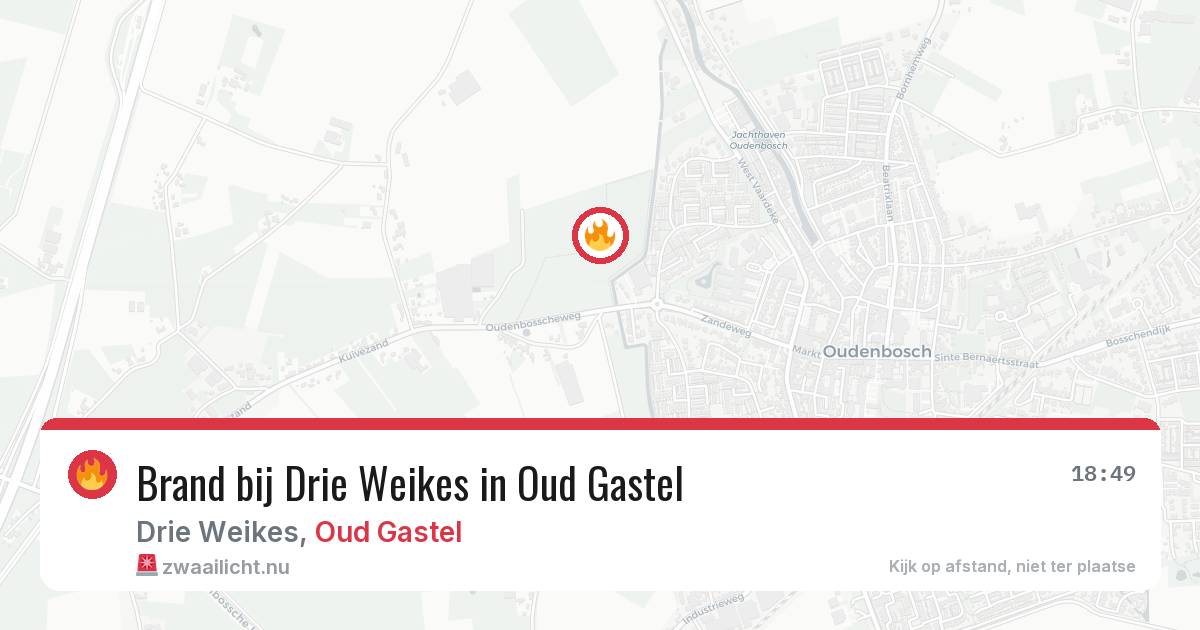 Brand bij Drie Weikes in Oud Gastel — 20 jul 2026