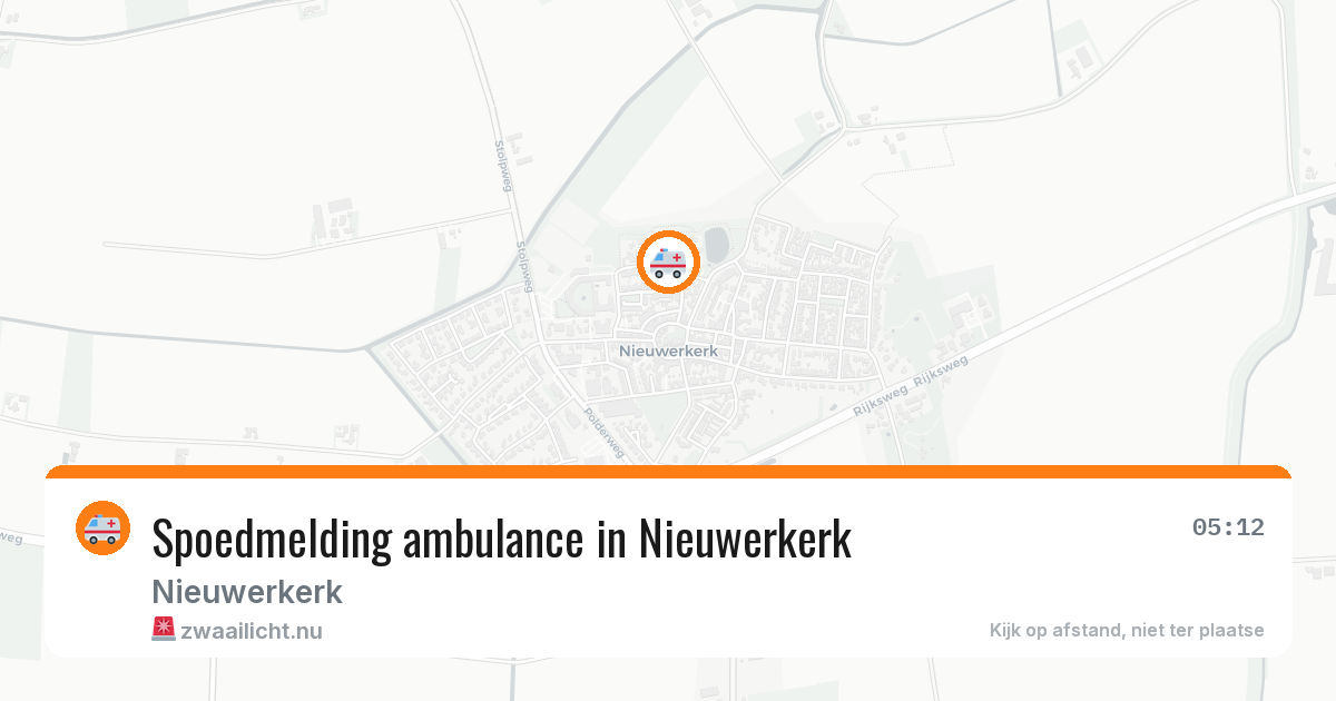 Spoedmelding ambulance in Nieuwerkerk — 17 apr 2026