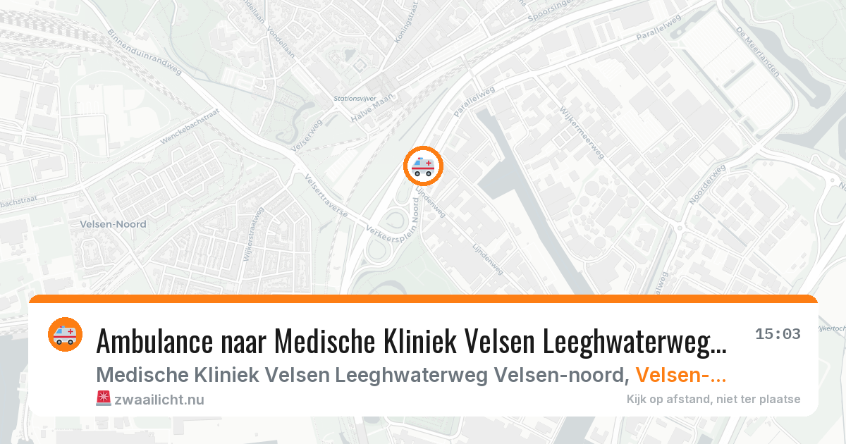 Ambulance naar Medische Kliniek Velsen Leeghwaterweg Velsen-noord in Velsen-Noord — 17 jul 2026
