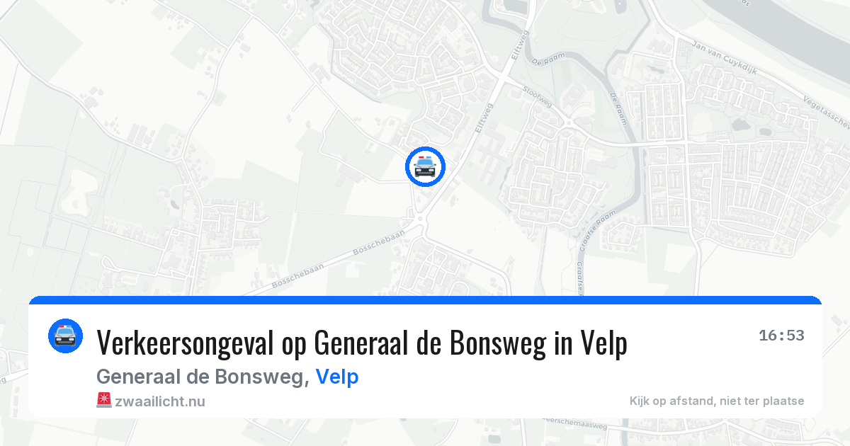 Verkeersongeval op Generaal de Bonsweg in Velp — 30 mrt 2026