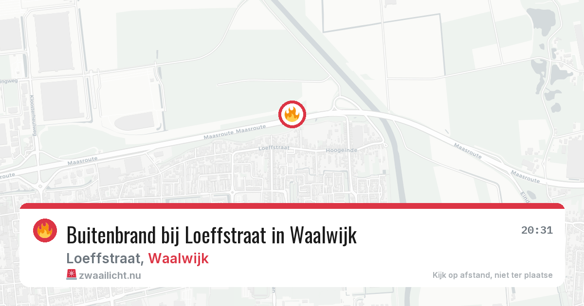 Buitenbrand bij Loeffstraat in Waalwijk — 11 jul 2026