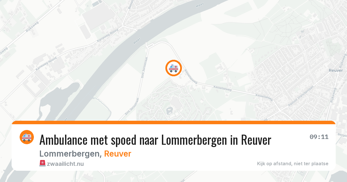 Ambulance met spoed naar Lommerbergen in Reuver — 19 jul 2026