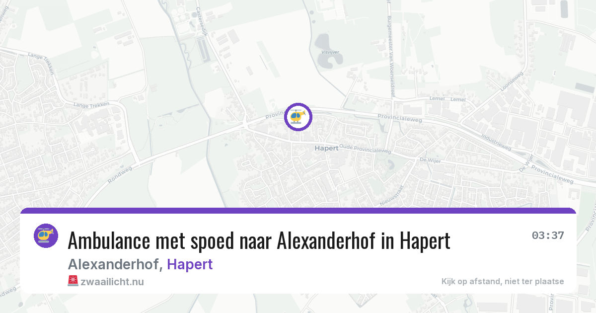 Ambulance met spoed naar Alexanderhof in Hapert — 8 jul 2026