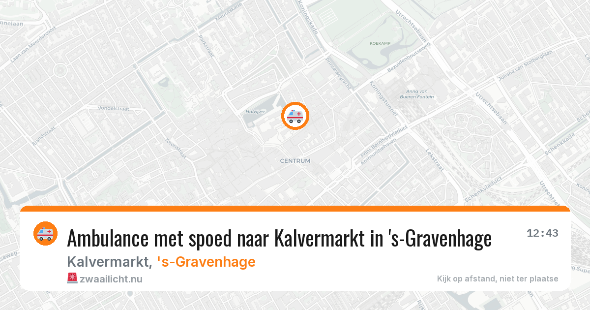 Ambulance met spoed naar Kalvermarkt in 's-Gravenhage — 19 mrt 2026