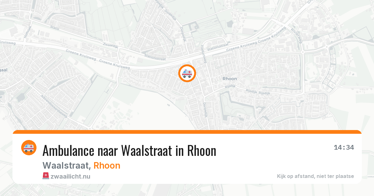 Ambulance naar Waalstraat in Rhoon — 14 jul 2026