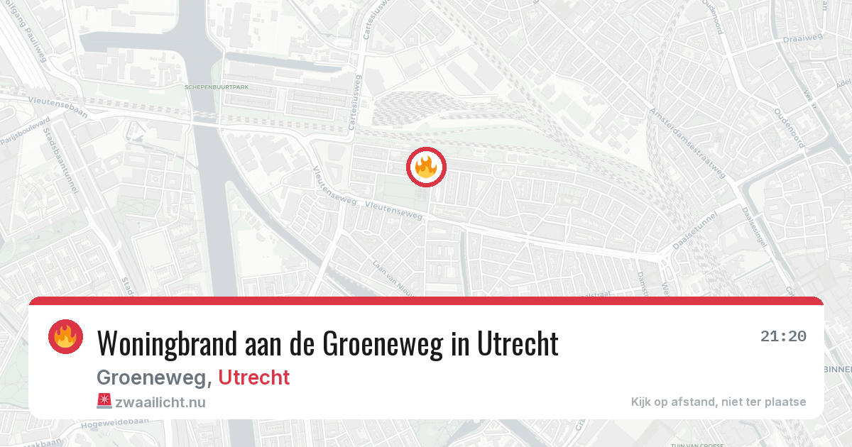 Woningbrand aan de Groeneweg in Utrecht — 8 jun 2026