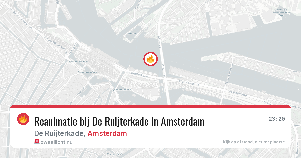Reanimatie bij De Ruijterkade in Amsterdam — 7 jun 2026