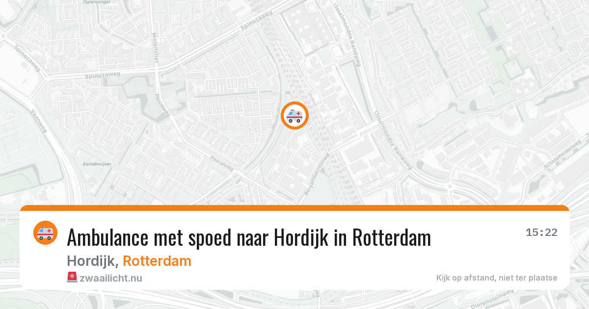 Ambulance met spoed naar Hordijk in Rotterdam — 28 mrt 2026
