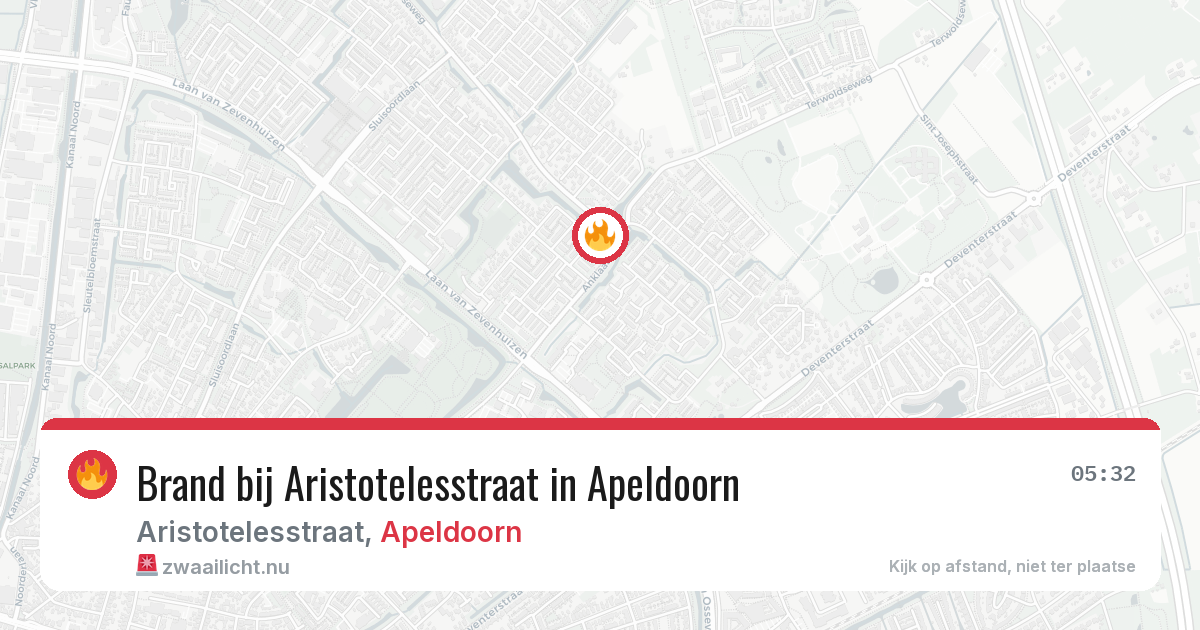 Brand bij Aristotelesstraat in Apeldoorn — 13 apr 2026