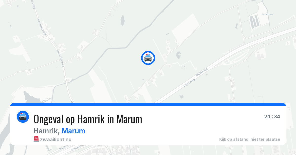 Ongeval op Hamrik in Marum — 6 jul 2026