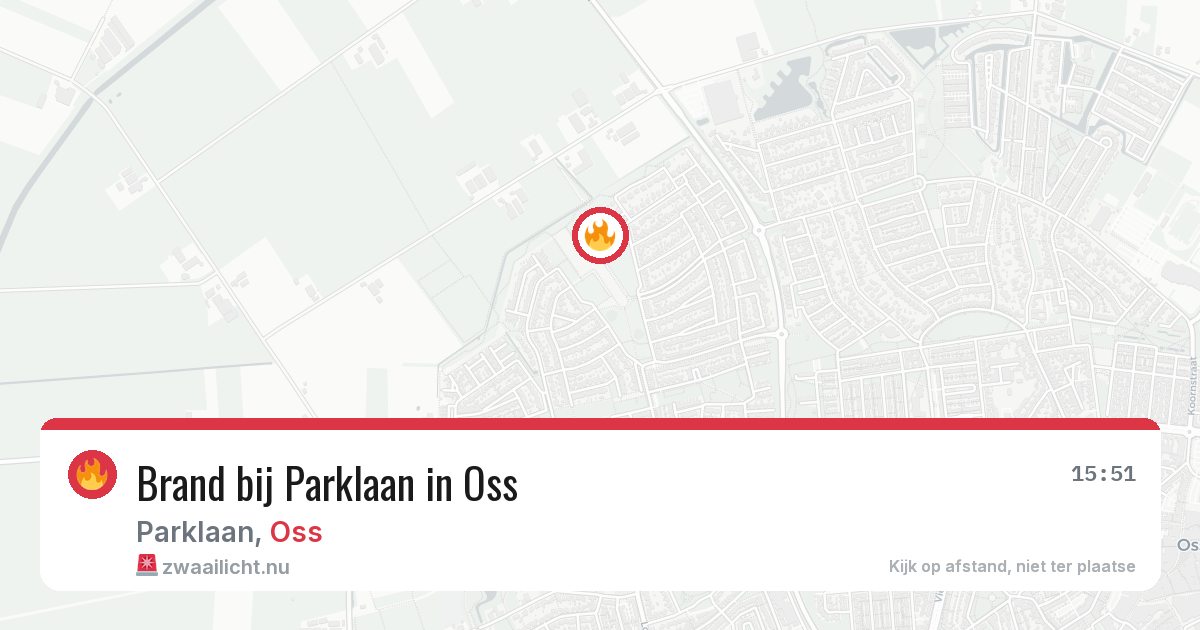 Brand bij Parklaan in Oss — 10 jul 2026