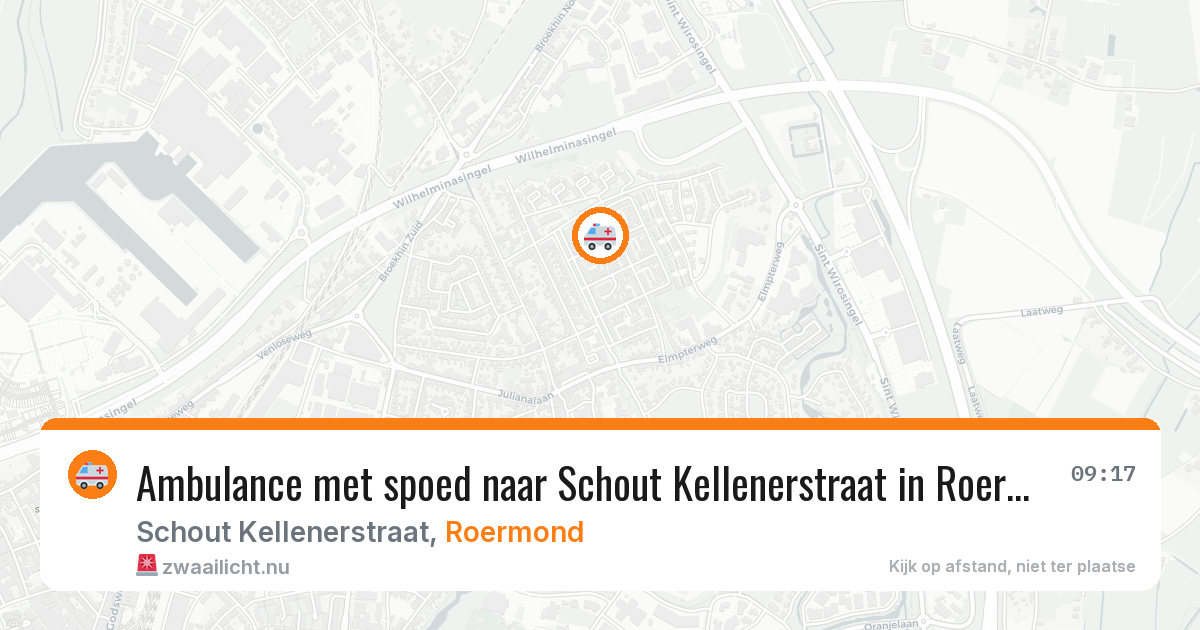 Ambulance met spoed naar Schout Kellenerstraat in Roermond — 9 feb 2026