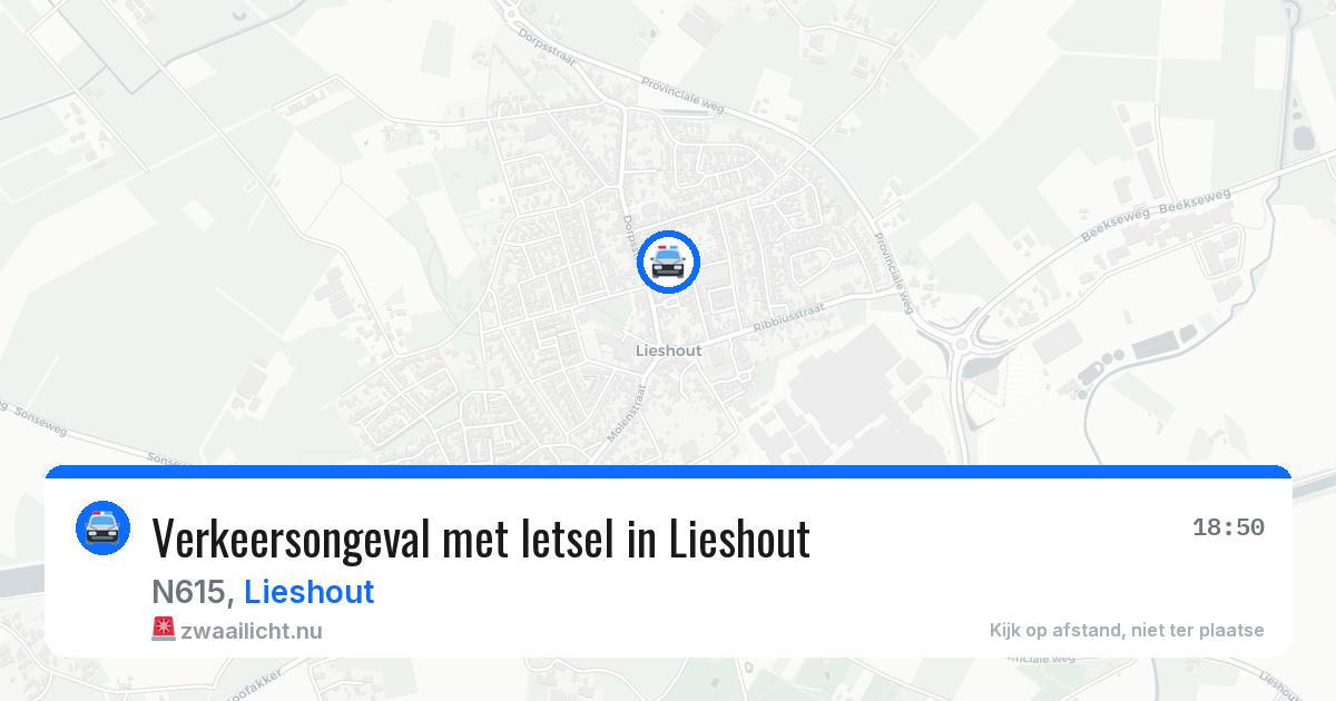 Verkeersongeval met letsel in Lieshout — 24 mrt 2026