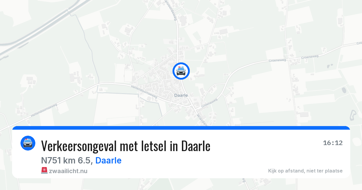 Verkeersongeval met letsel in Daarle — 12 apr 2026