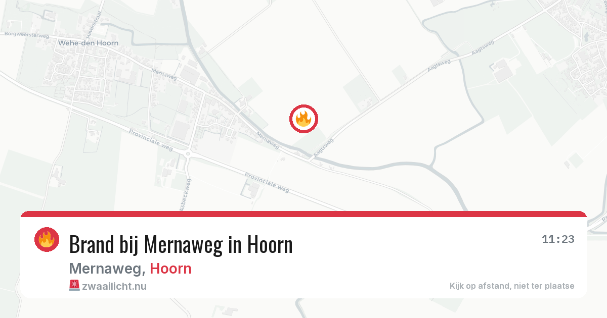 Brand bij Mernaweg in Hoorn — 8 mei 2026