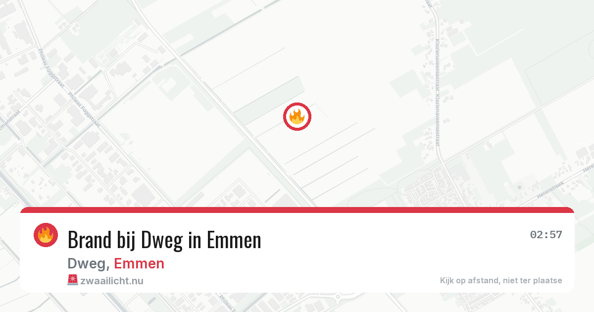Brand bij Dweg in Emmen — 6 mei 2026