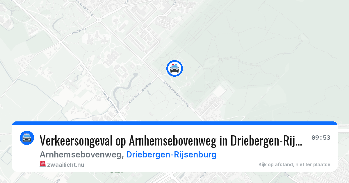 Verkeersongeval op Arnhemsebovenweg in Driebergen-Rijsenburg — 18 mei 2026