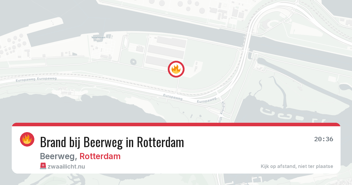 Brand bij Beerweg in Rotterdam — 12 jul 2026
