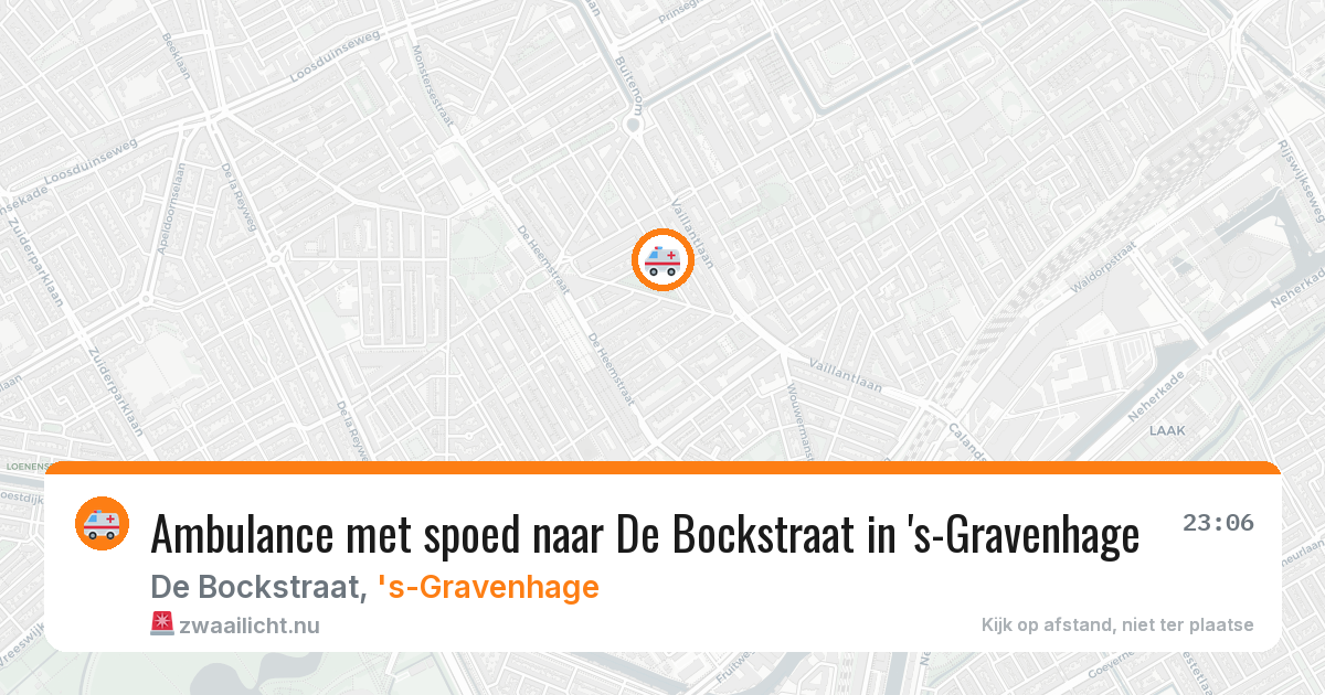 Ambulance met spoed naar De Bockstraat in 's-Gravenhage — 10 jul 2026
