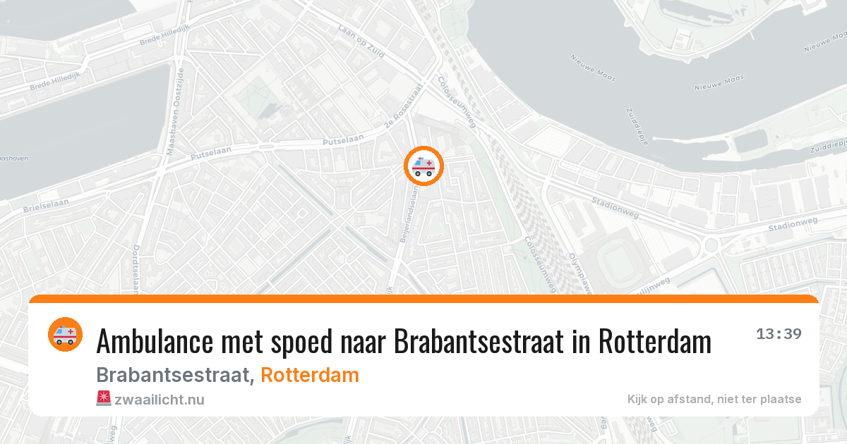 Ambulance met spoed naar Brabantsestraat in Rotterdam — 22 jul 2026