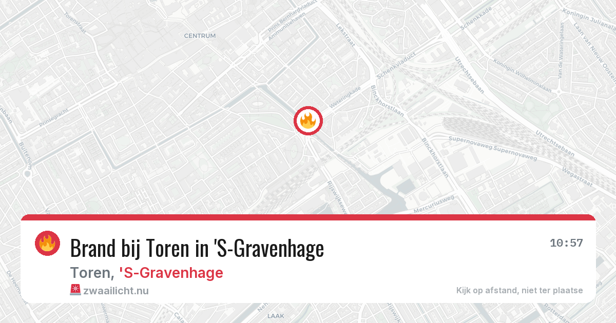 Brand bij Toren in 'S-Gravenhage — 11 jul 2026