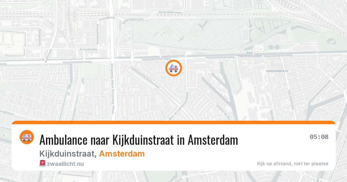 Ambulance naar Kijkduinstraat in Amsterdam — 13 jul 2026