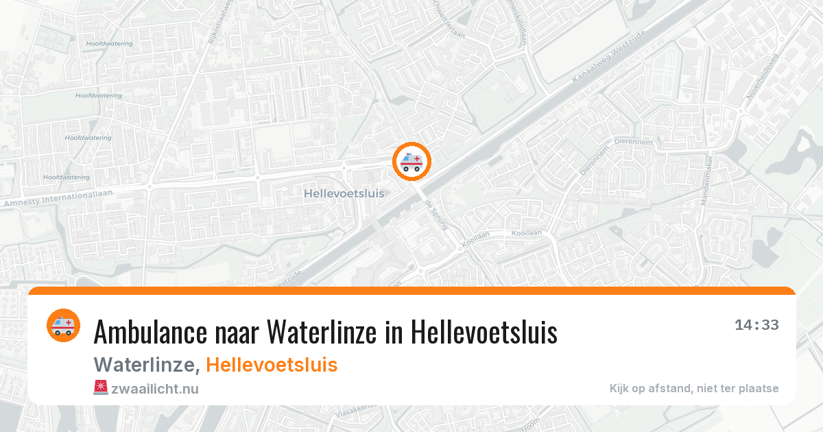 Ambulance naar Waterlinze in Hellevoetsluis — 11 jul 2026