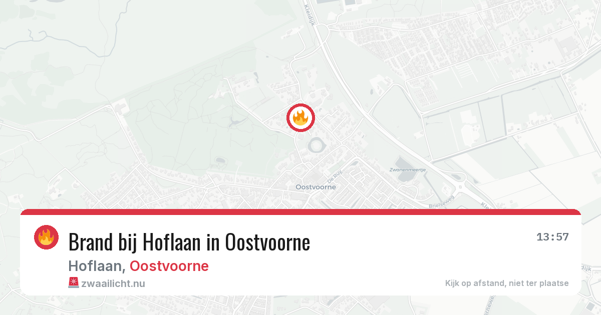 Brand bij Hoflaan in Oostvoorne — 25 mrt 2026