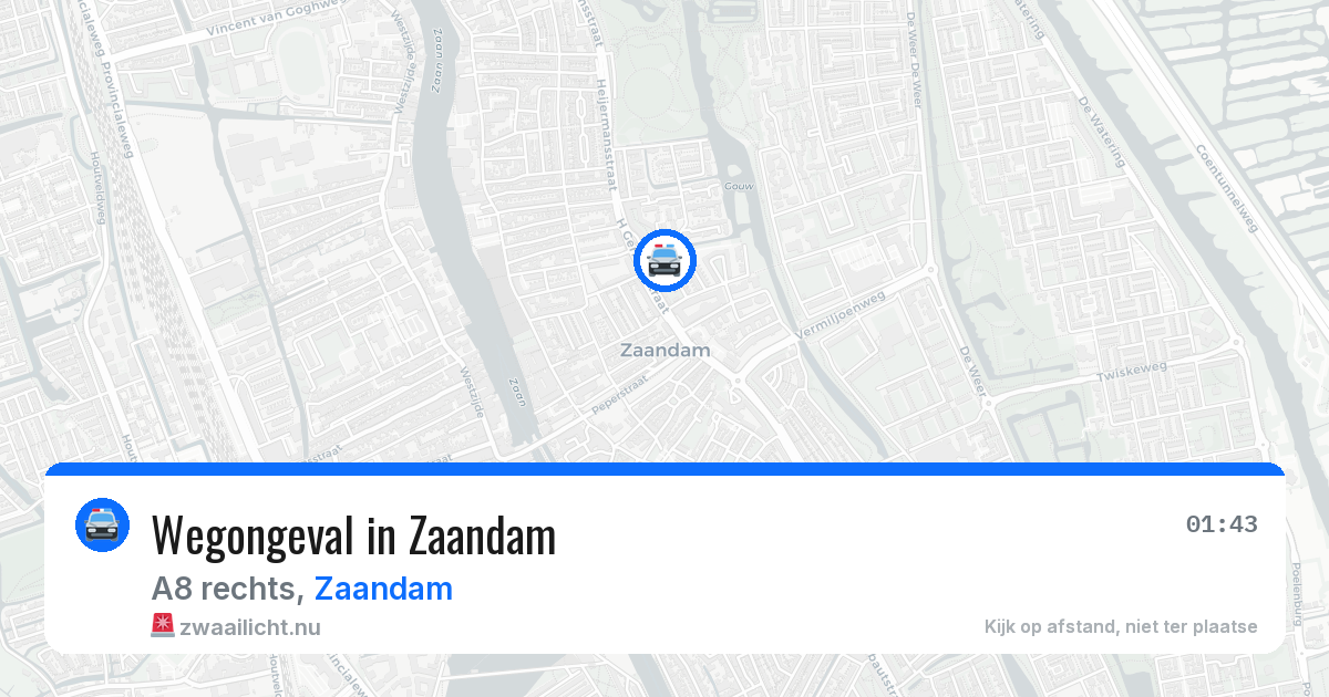 Wegongeval in Zaandam — 11 jul 2026