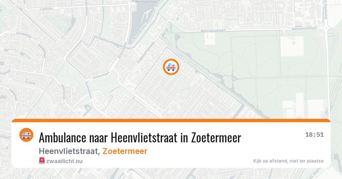 Ambulance naar Heenvlietstraat in Zoetermeer — 12 jul 2026