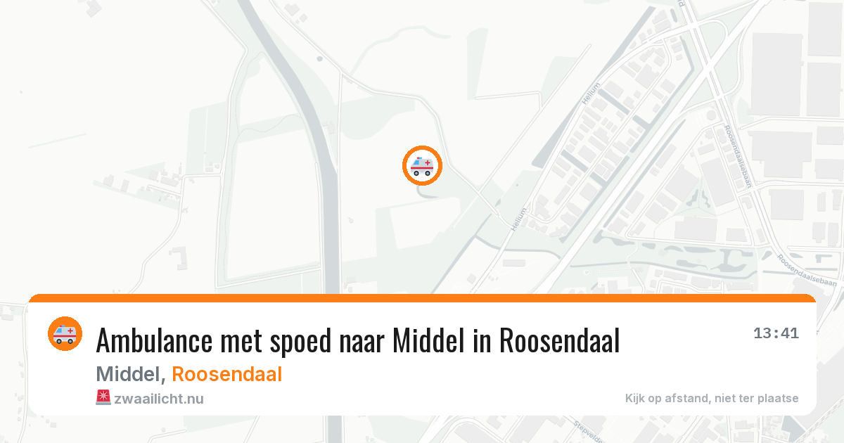 Ambulance met spoed naar Middel in Roosendaal — 1 apr 2026