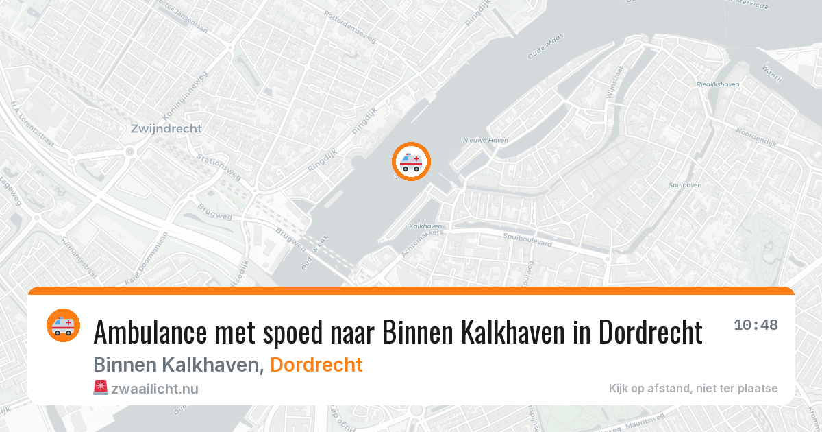 Ambulance met spoed naar Binnen Kalkhaven in Dordrecht — 26 jul 2026