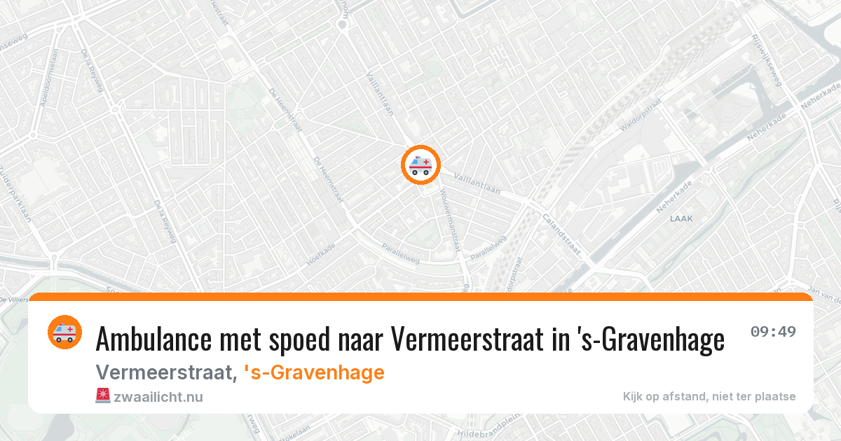Ambulance met spoed naar Vermeerstraat in 's-Gravenhage — 22 jan 2026