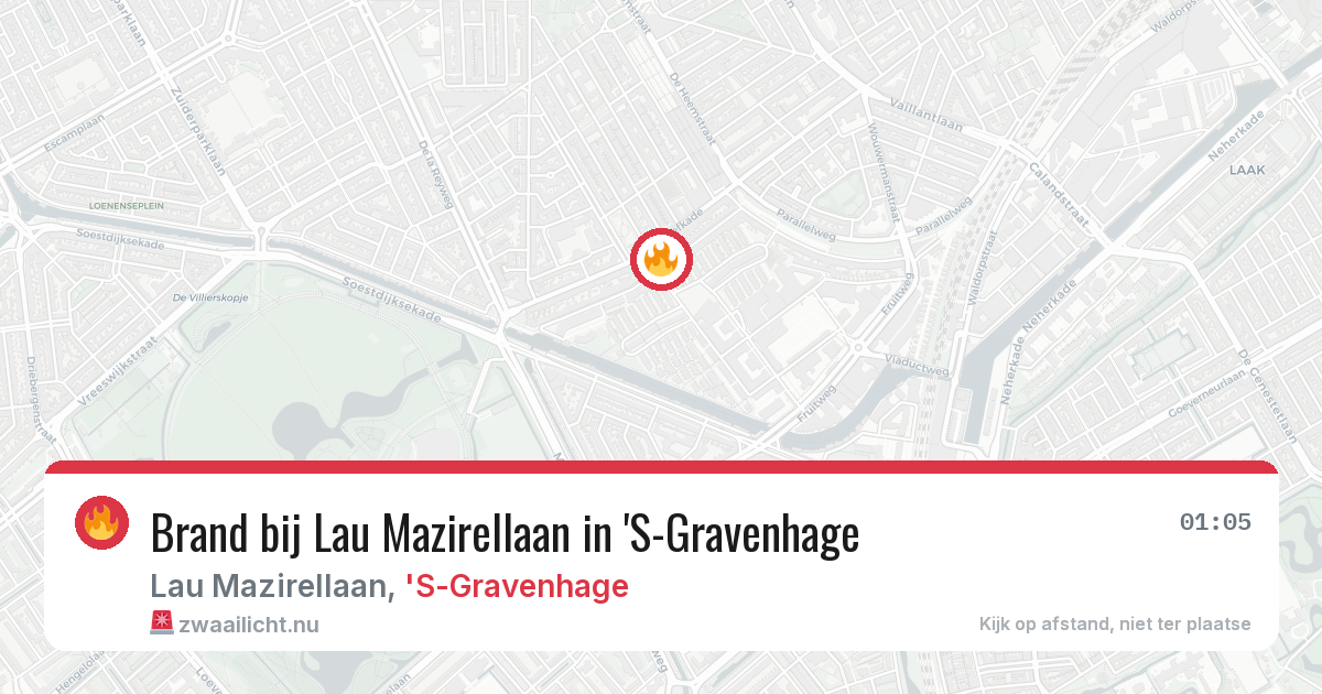 Brand bij Lau Mazirellaan in 'S-Gravenhage — 15 mei 2026