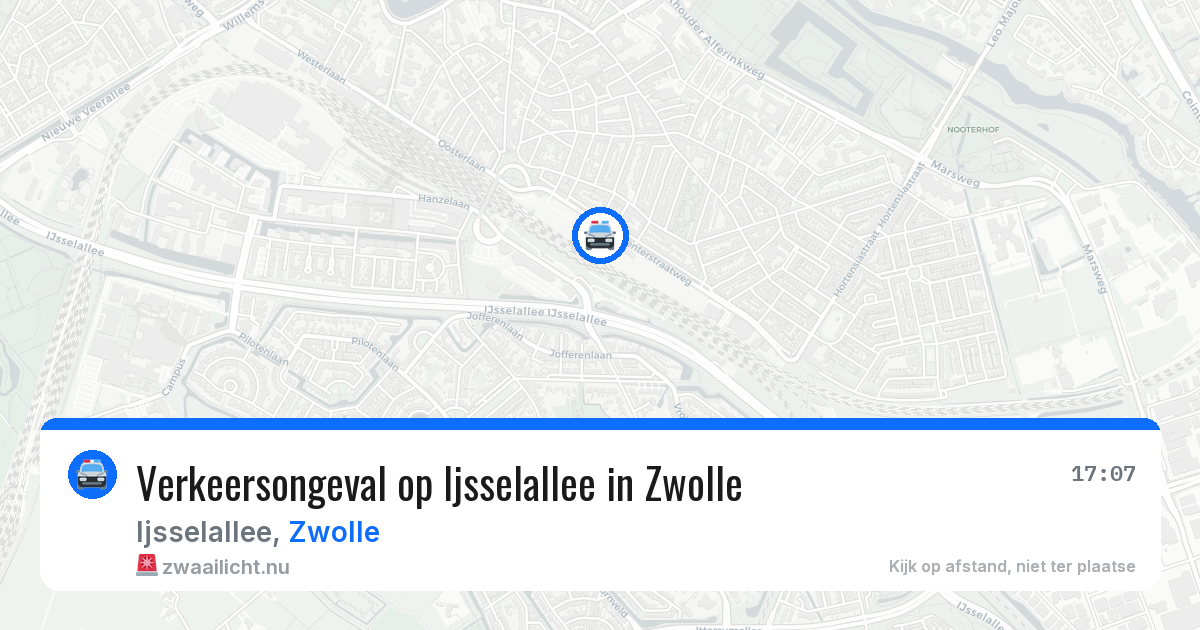 Verkeersongeval op Ijsselallee in Zwolle — 23 mrt 2026