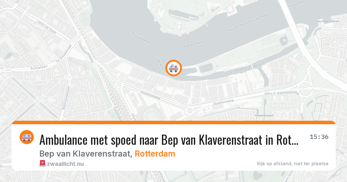 Ambulance met spoed naar Bep van Klaverenstraat in Rotterdam — 23 mei 2026