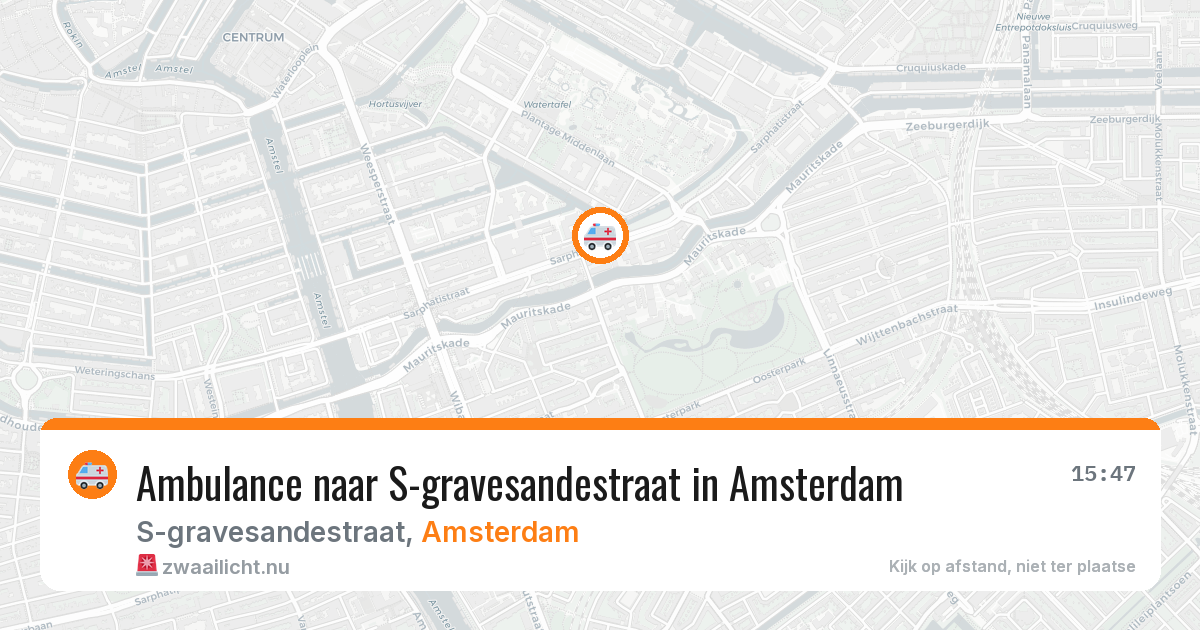 Ambulance naar S-gravesandestraat in Amsterdam — 12 jul 2026
