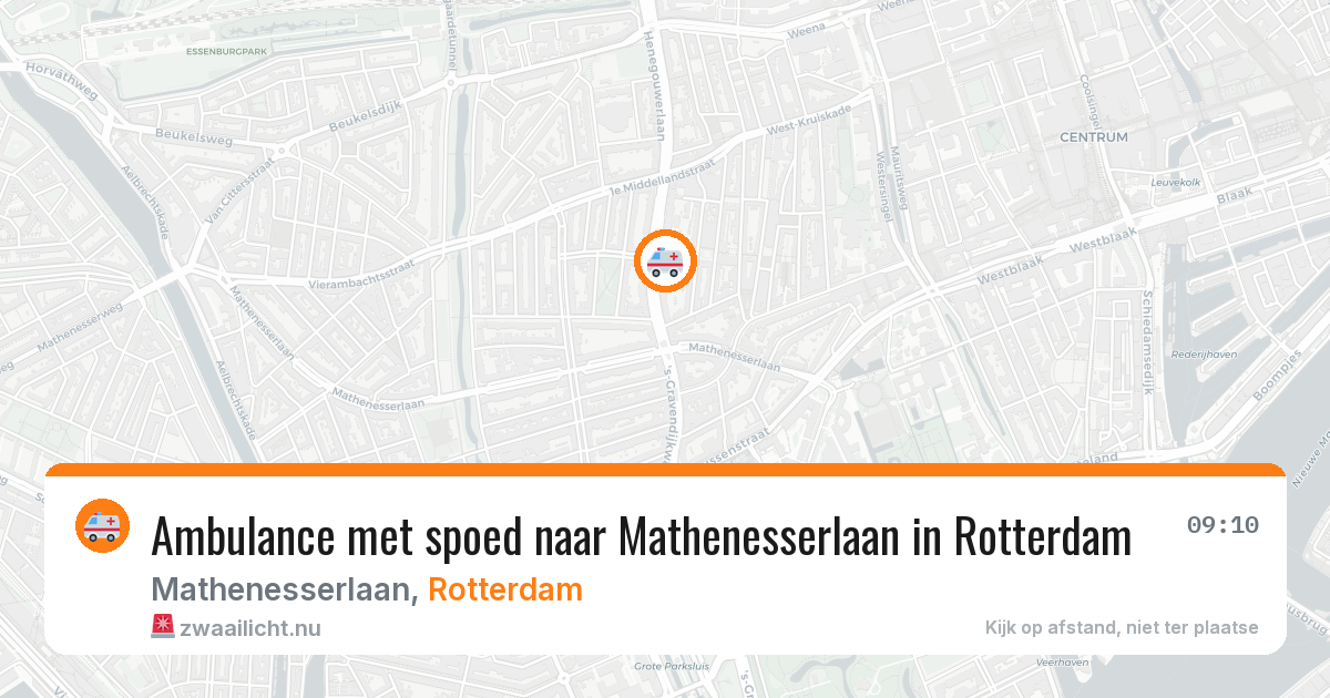 Ambulance met spoed naar Mathenesserlaan in Rotterdam — 1 jun 2026