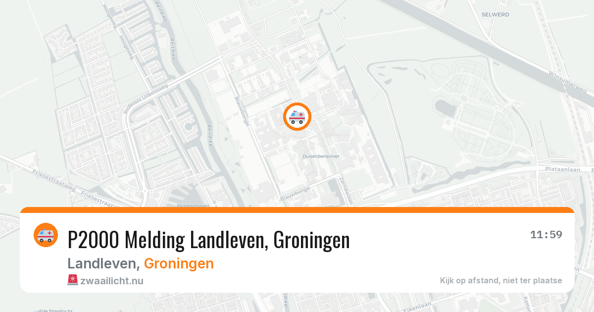 P2000 Melding Landleven, Groningen — 31 mei 2026
