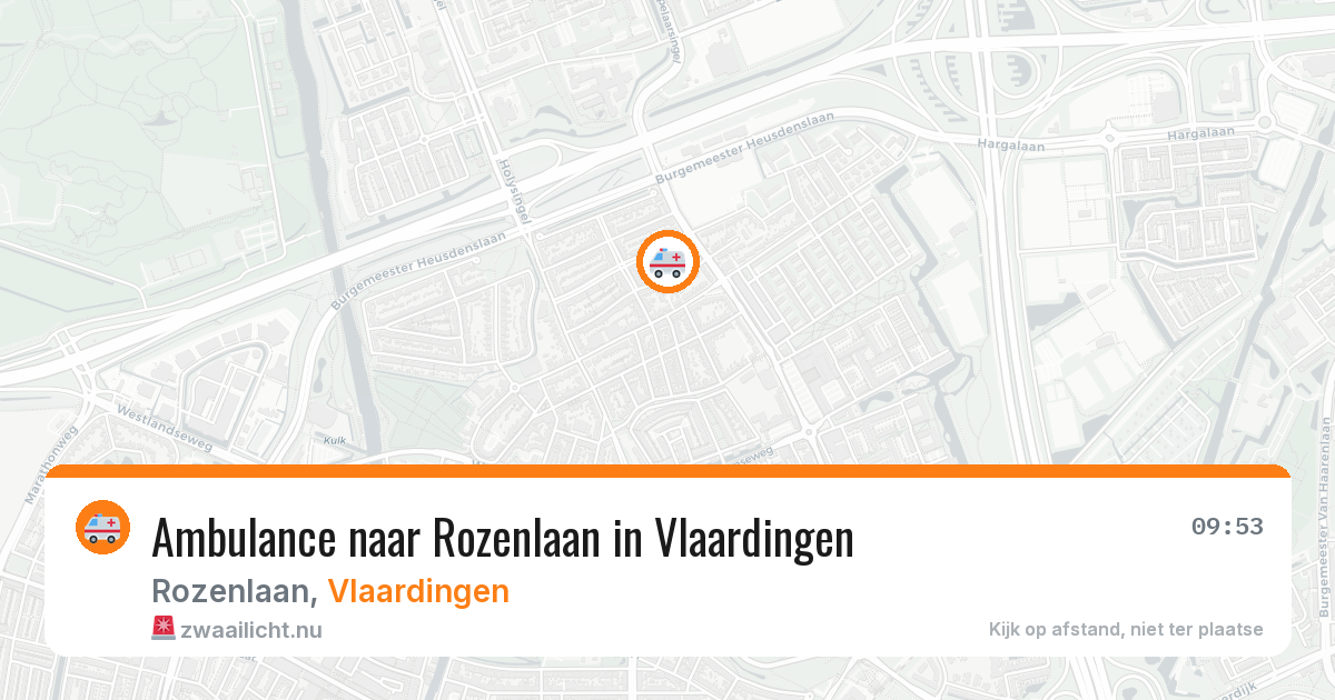 Ambulance naar Rozenlaan in Vlaardingen — 20 mrt 2026