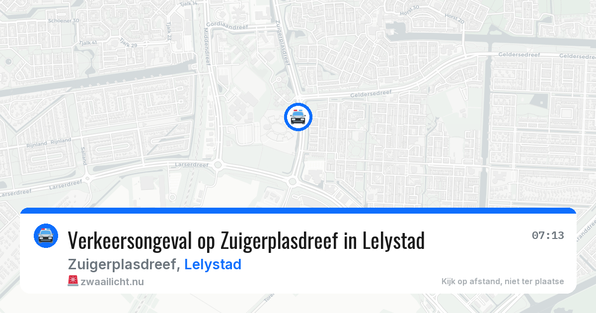 Verkeersongeval op Zuigerplasdreef in Lelystad — 21 mei 2026
