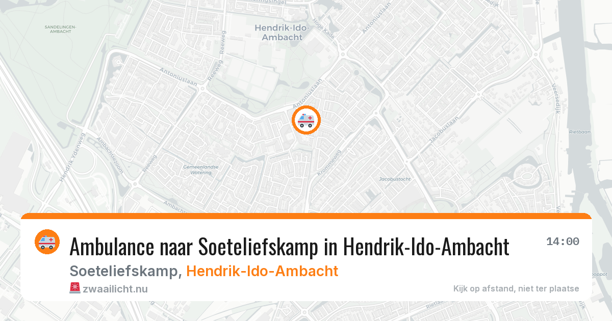 Ambulance naar Soeteliefskamp in Hendrik-Ido-Ambacht — 22 jul 2026