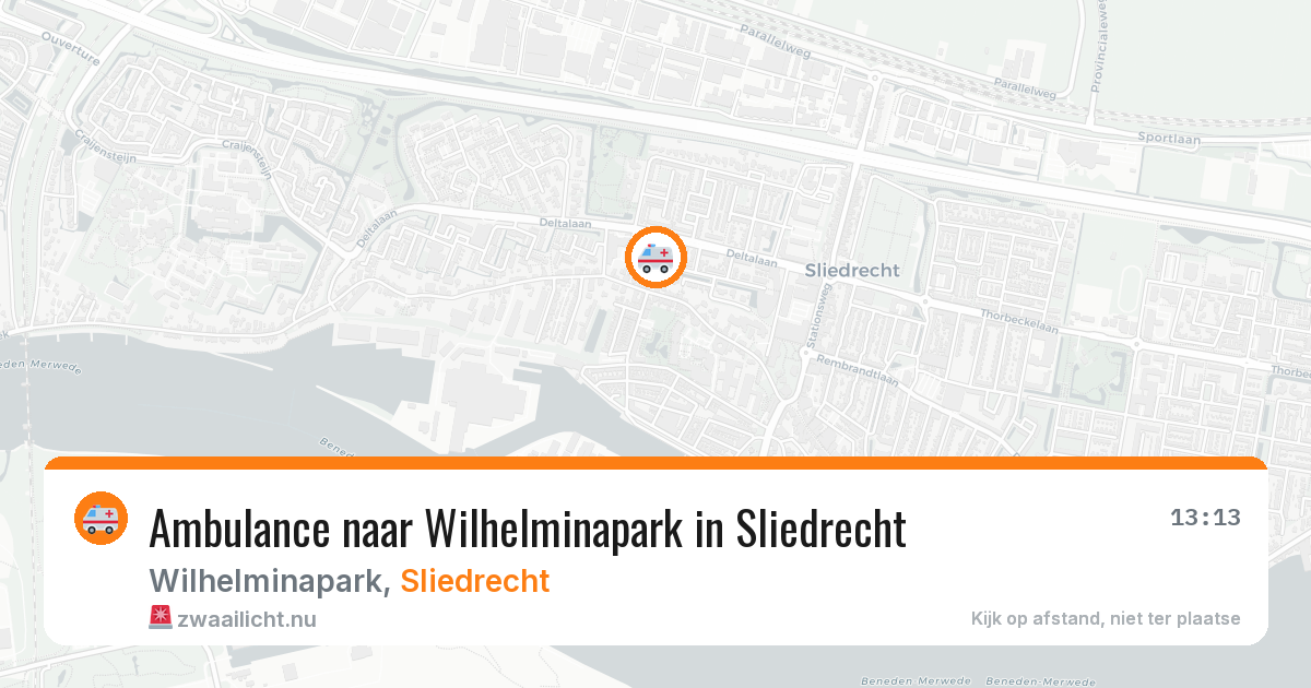 Ambulance naar Wilhelminapark in Sliedrecht — 8 mei 2026
