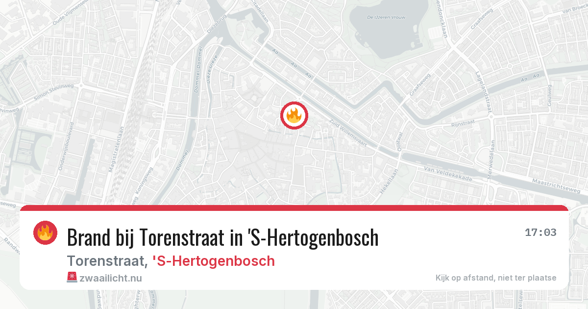 Brand bij Torenstraat in 'S-Hertogenbosch — 27 mei 2026