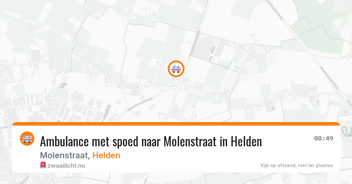Ambulance met spoed naar Molenstraat in Helden — 7 jul 2026
