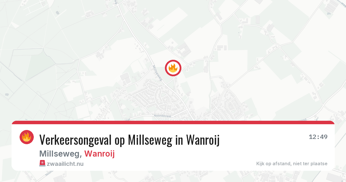 Verkeersongeval op Millseweg in Wanroij — 10 mrt 2026